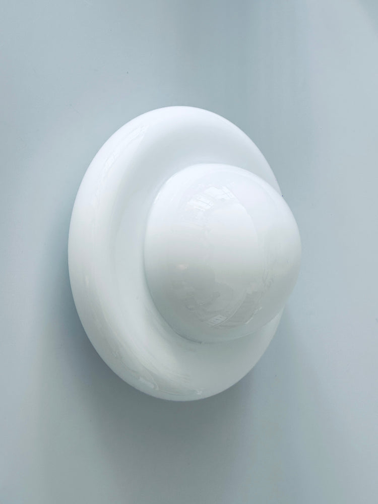 Wandleuchte Lampe Murano Glas Opalglas Italy 1970er