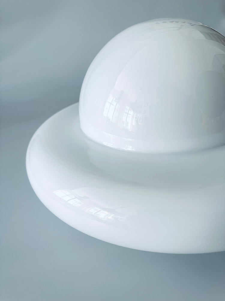 Wandleuchte Lampe Murano Glas Opalglas Italy 1970er