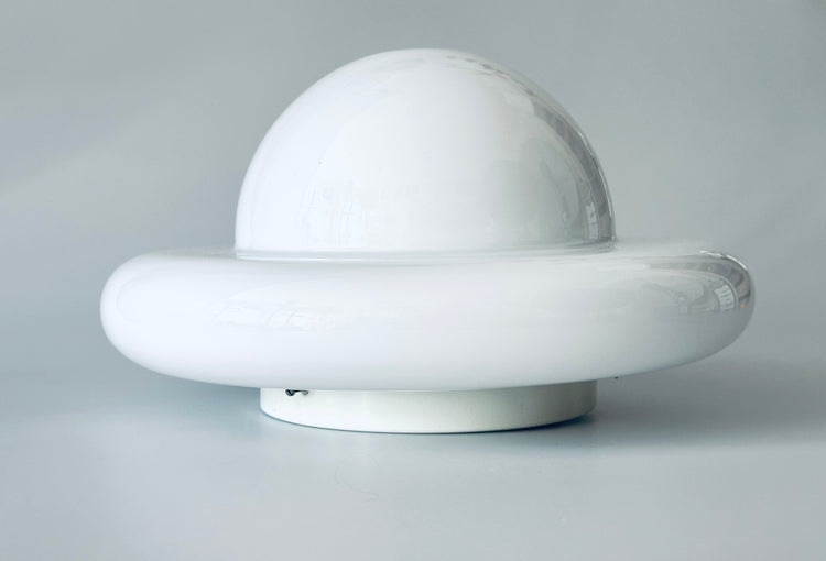 Wandleuchte Lampe Murano Glas Opalglas Italy 1970er