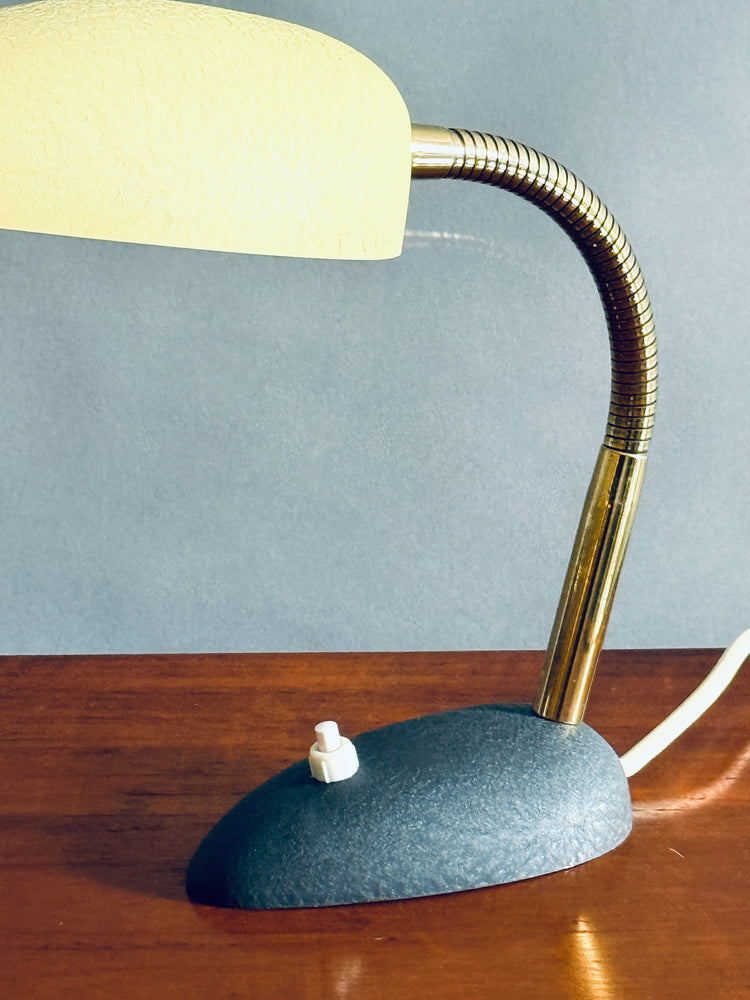 Tischleuchte klein Gebrüder Cosack Schrumpflack Lampe 1950er