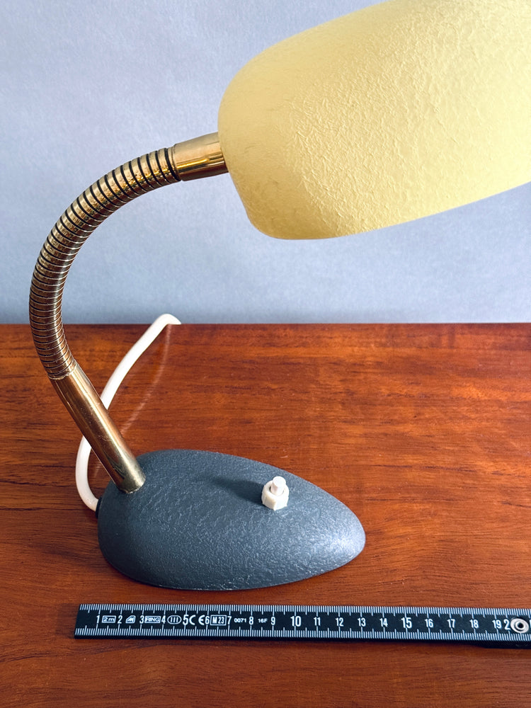 Tischleuchte klein Gebrüder Cosack Schrumpflack Lampe 1950er