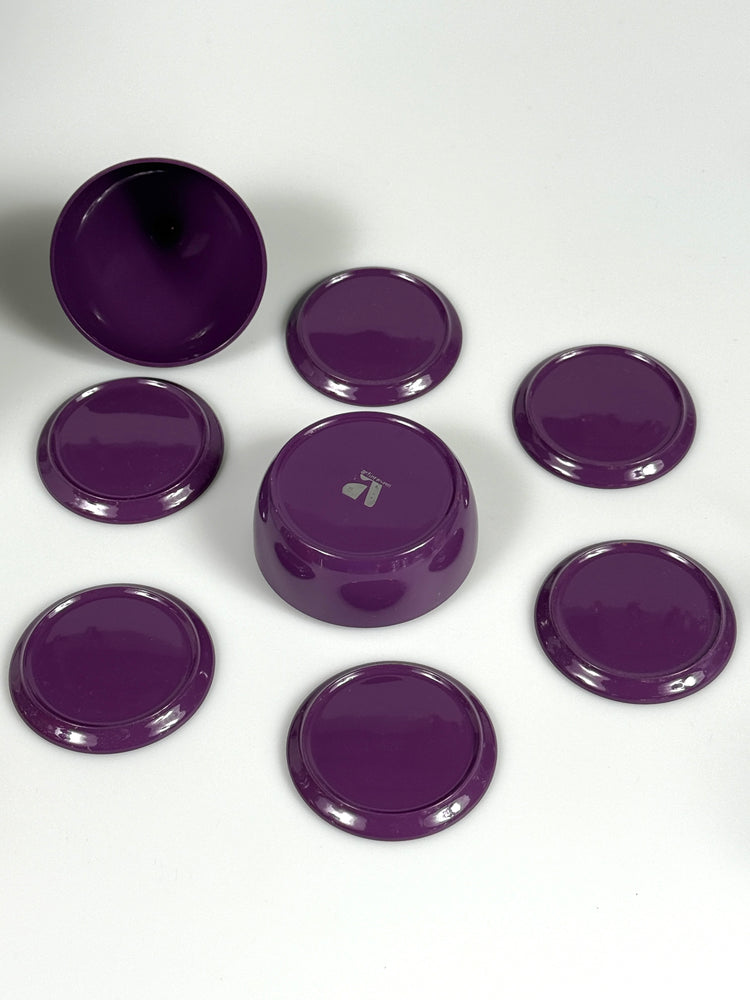 Laurids Lønborg Untersetzer Set LILA Danish Design Zwiebel 1970er