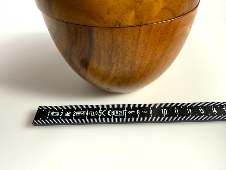 Deckeldose Dose Apfel Olivenholz Spanien oliv art 1980er