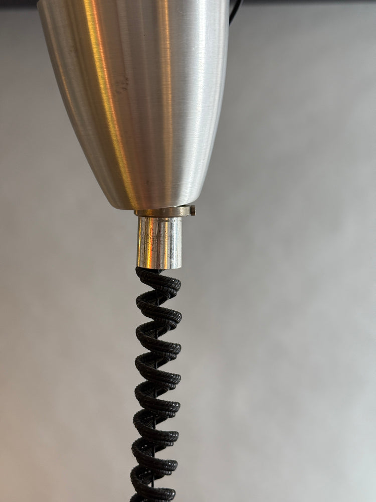 Pendelleuchte Lampe Stilux Milano Italy Opalglas Aluminium 1970er