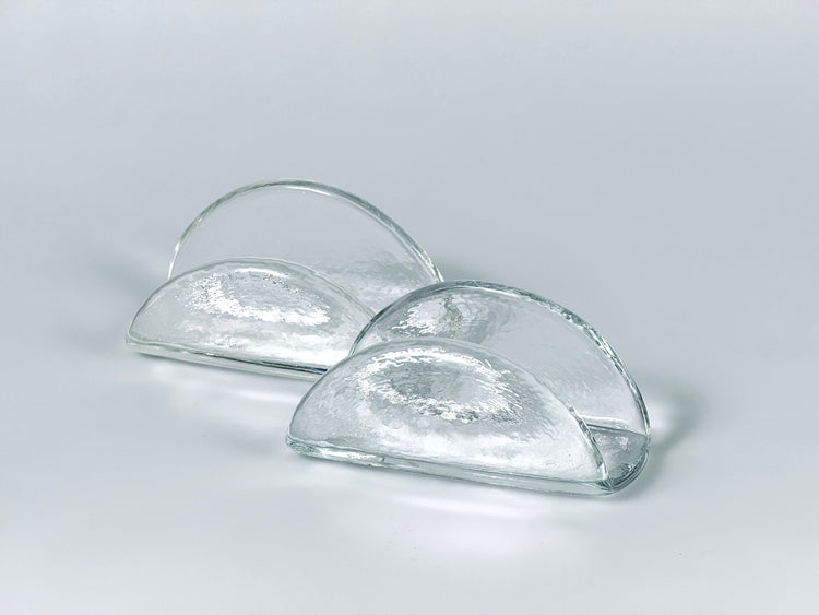 Briefhalter Serviettenhalter Eisglas Finnland Scandi Design 1960er