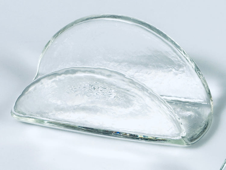 Briefhalter Serviettenhalter Eisglas Finnland Scandi Design 1960er