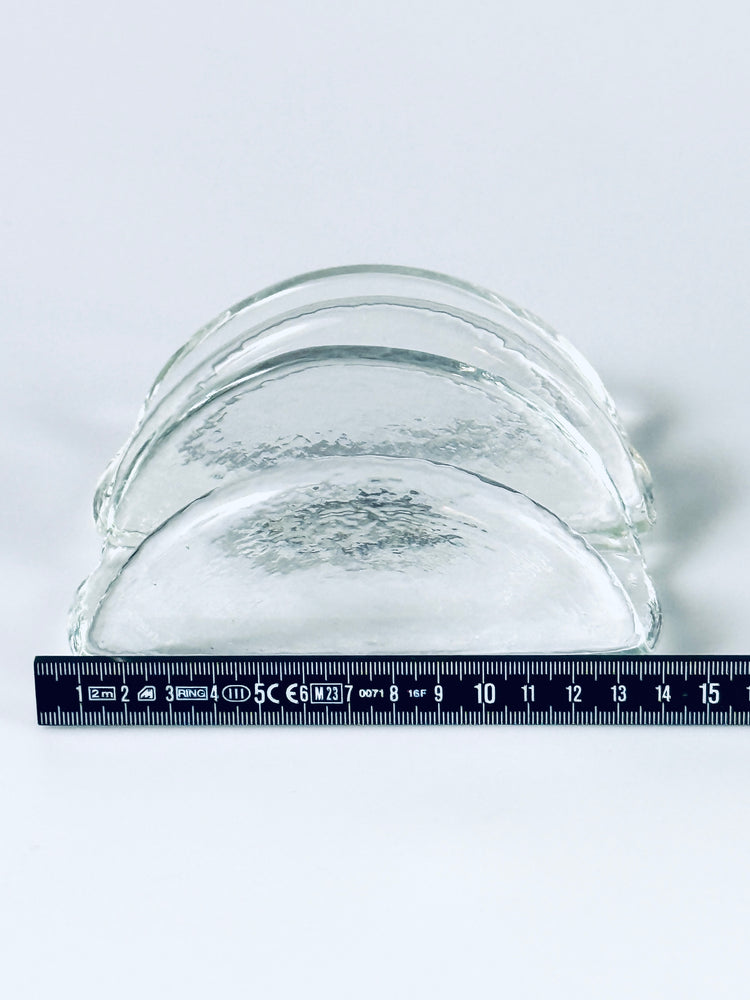 Briefhalter Serviettenhalter Eisglas Finnland Scandi Design 1960er