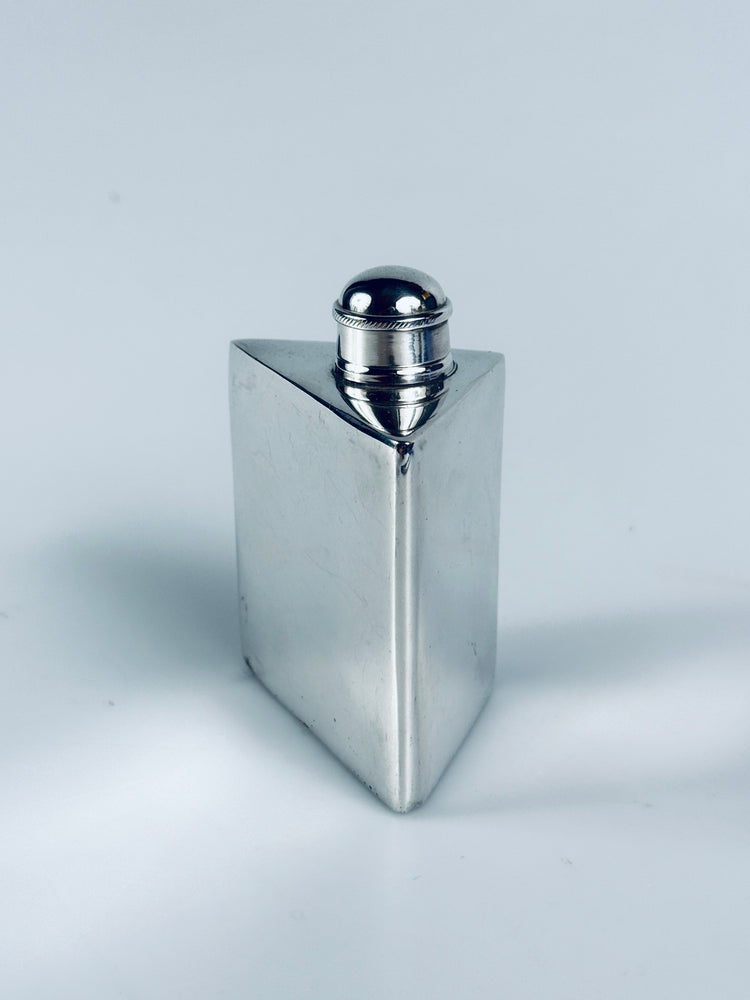 Flakon Flasche Flachmann versilbert Italien Italy 1950er