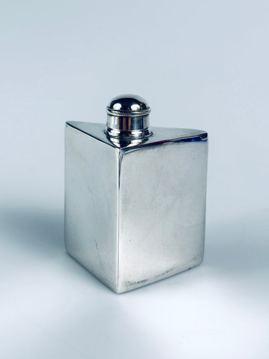 Flakon Flasche Flachmann versilbert Italien Italy 1950er