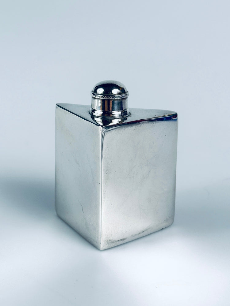 Flakon Flasche Flachmann versilbert Italien Italy 1950er