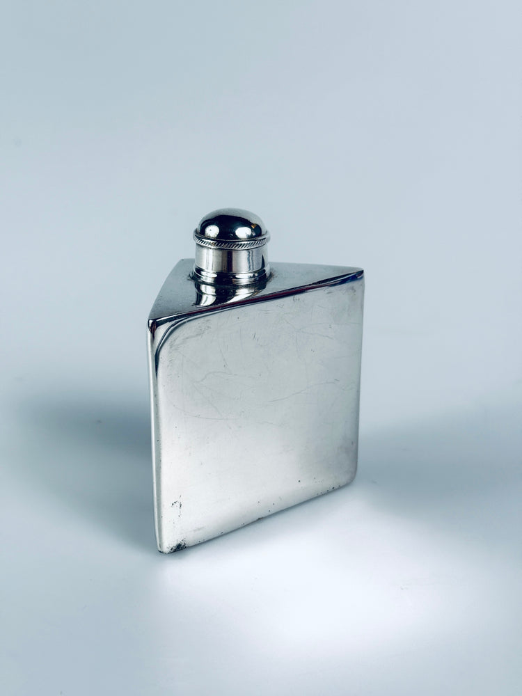 Flakon Flasche Flachmann versilbert Italien Italy 1950er