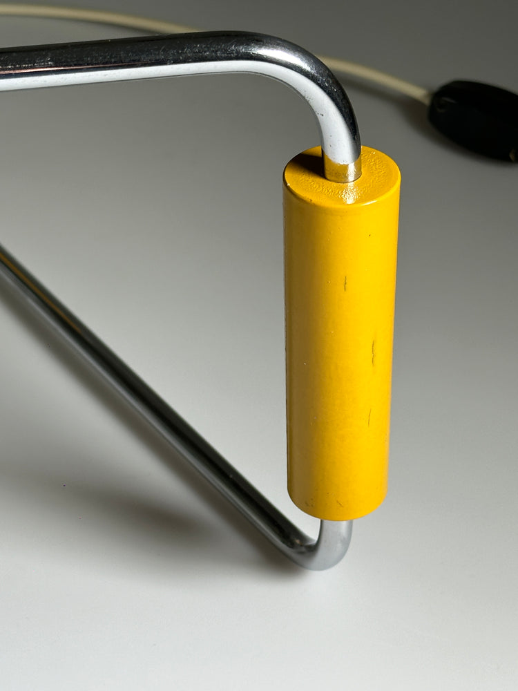 Wandleuchte Lampe gelb faltbar Architekt Platzwunder Studio Atelier Werkstatt 1960er