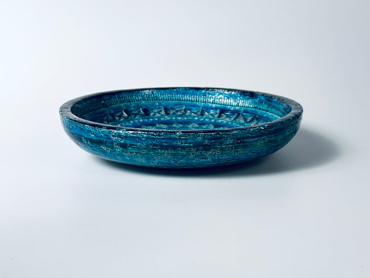 Keramik Schale Bitossi Italien Rimini Blu Aldo Londi 1960er