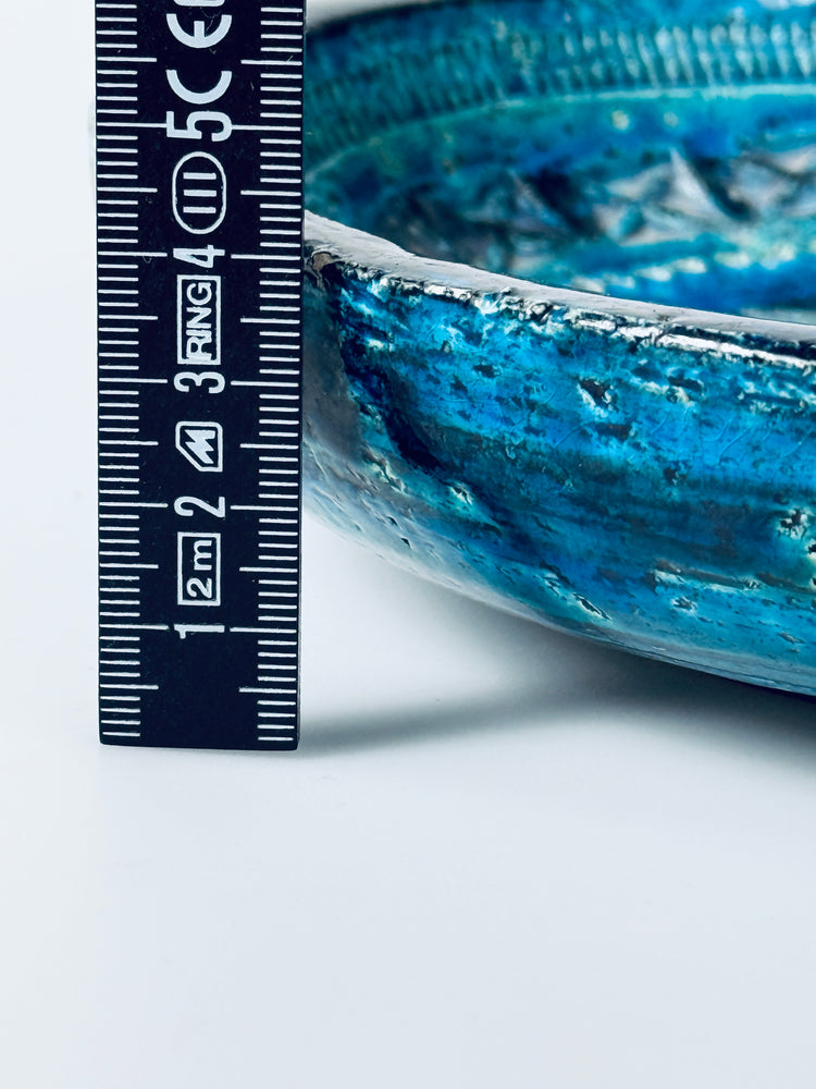 Keramik Schale Bitossi Italien Rimini Blu Aldo Londi 1960er