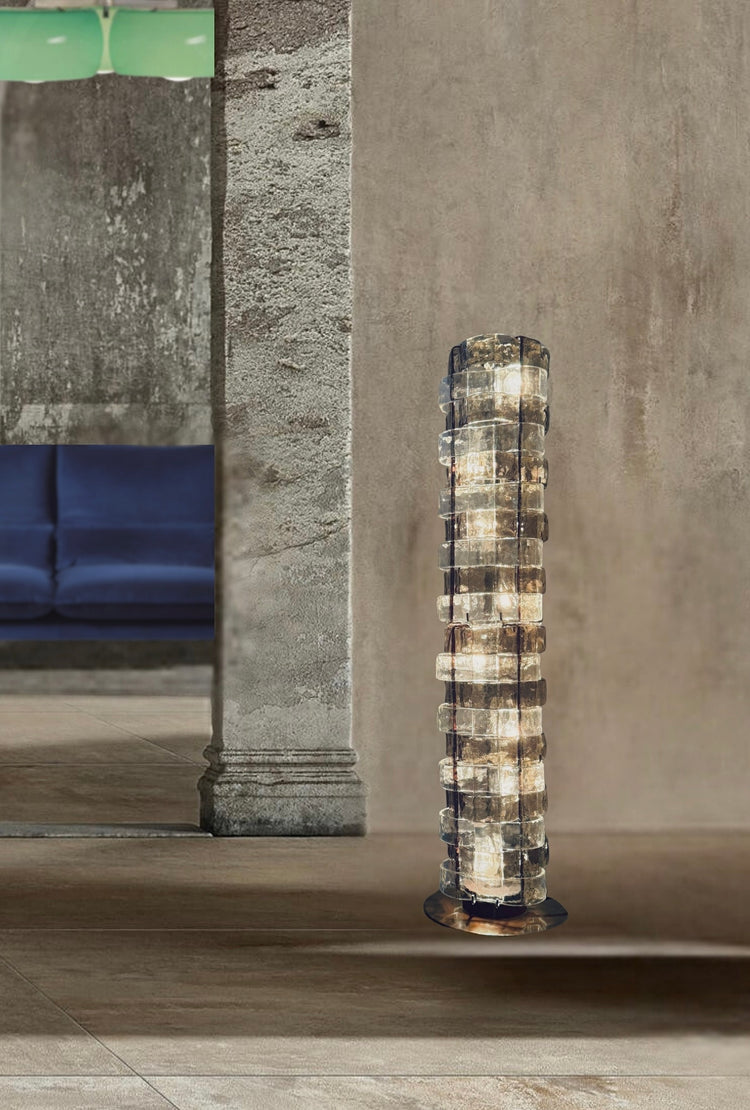 Opulente Stehlampe von Carlo Nason für Mazzega Muranoglas 1970er