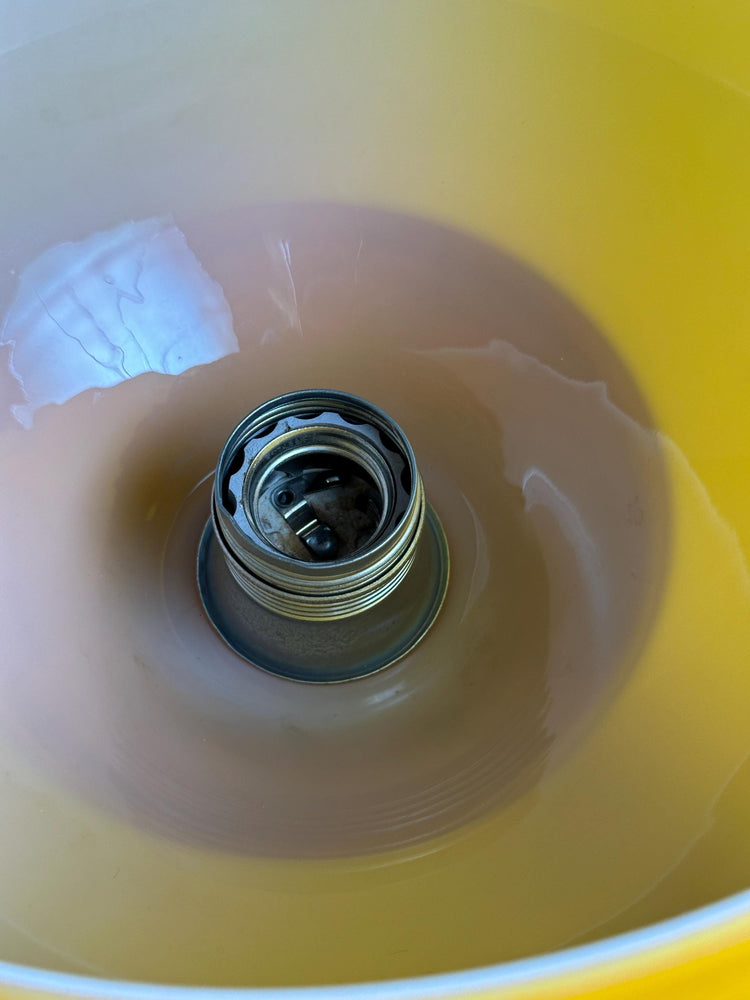 Stunning orange 1970s glass pendant light Doria Germany handblown Space Age Atomic Age ceiling light rare