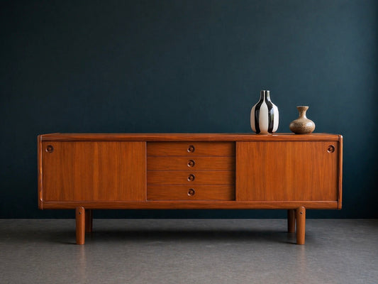 Großes Sideboard in Teak von H.W.Klein für Bramin Møbler, Dänemark, 1960er