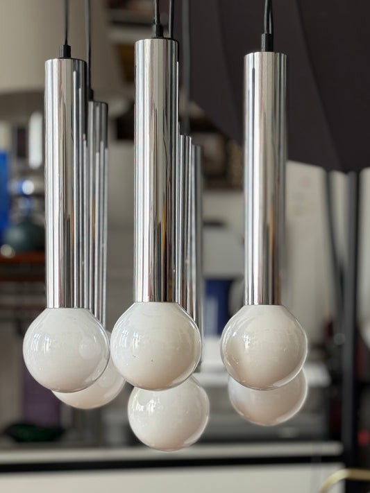 Kaskade Pendelleuchte von Doria Germany 1970er