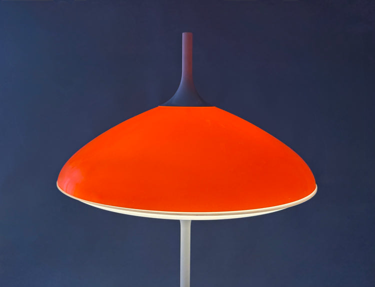Stehleuchte in Orange und Tulipform, Space Age, Pop Art, 1970er