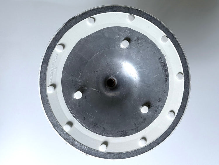 Fußhocker von Eero Sarinen für Knoll International mit Echtlederbezug in marineblau 1960er