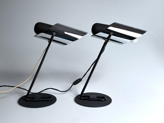 Tischleuchte Italien spaceage Chrom