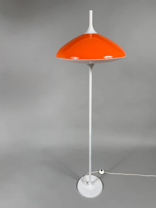 Stehleuchte in Orange und Tulipform, Space Age, Pop Art, 1970er