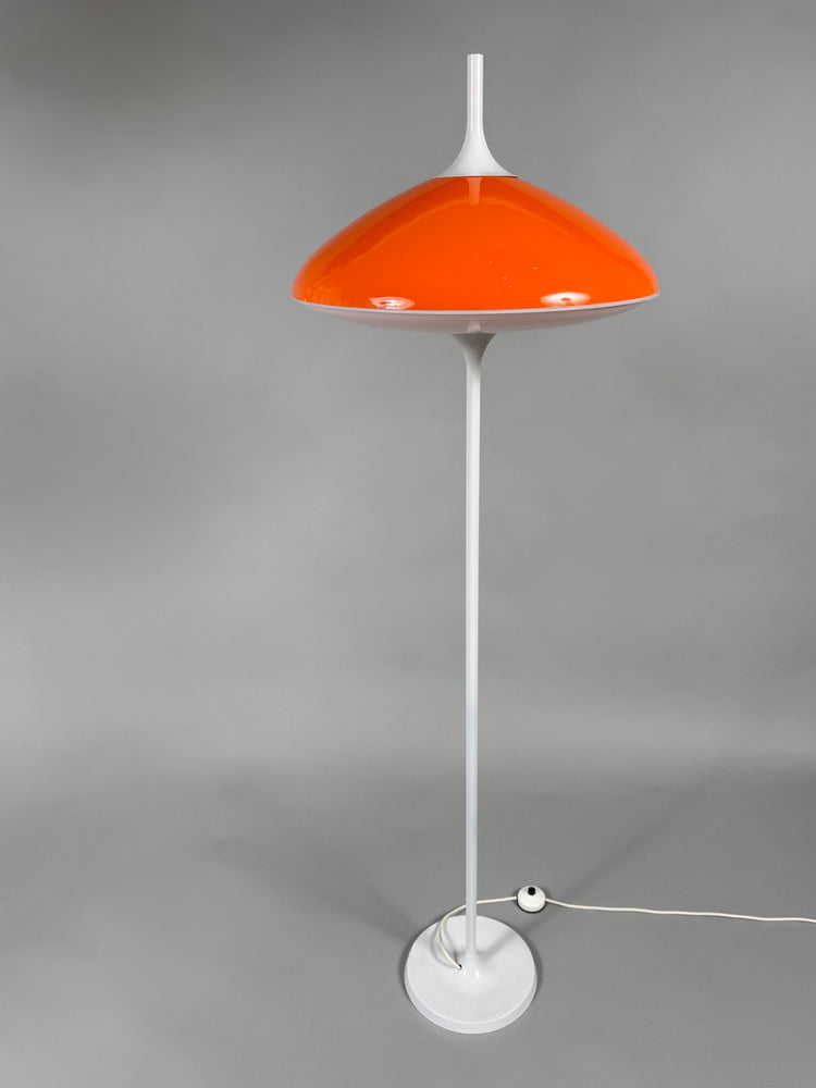Stehleuchte in Orange und Tulipform, Space Age, Pop Art, 1970er