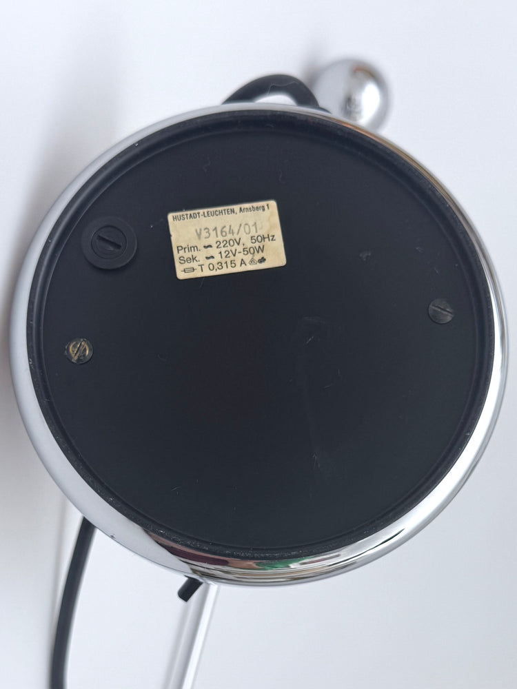 Verchromte Tischleuchte von Hustadtleuchten V3164/01 1970er