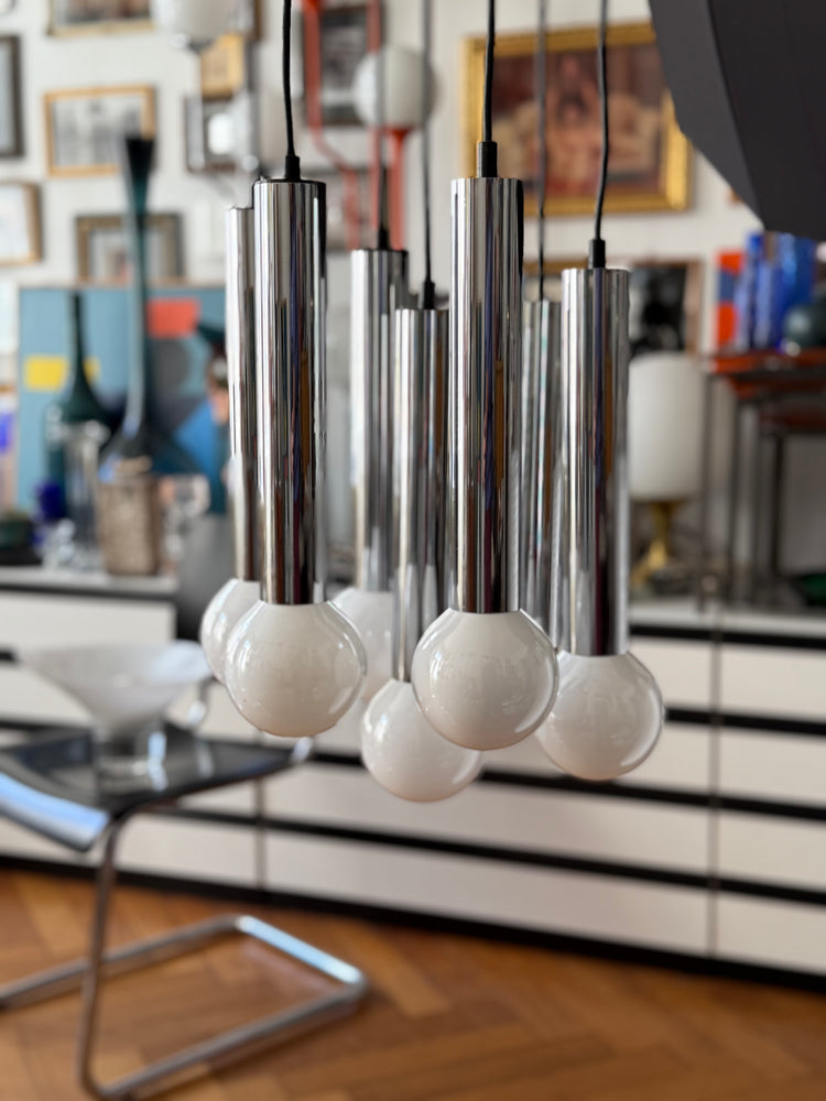 Kaskade Pendelleuchte von Doria Germany 1970er