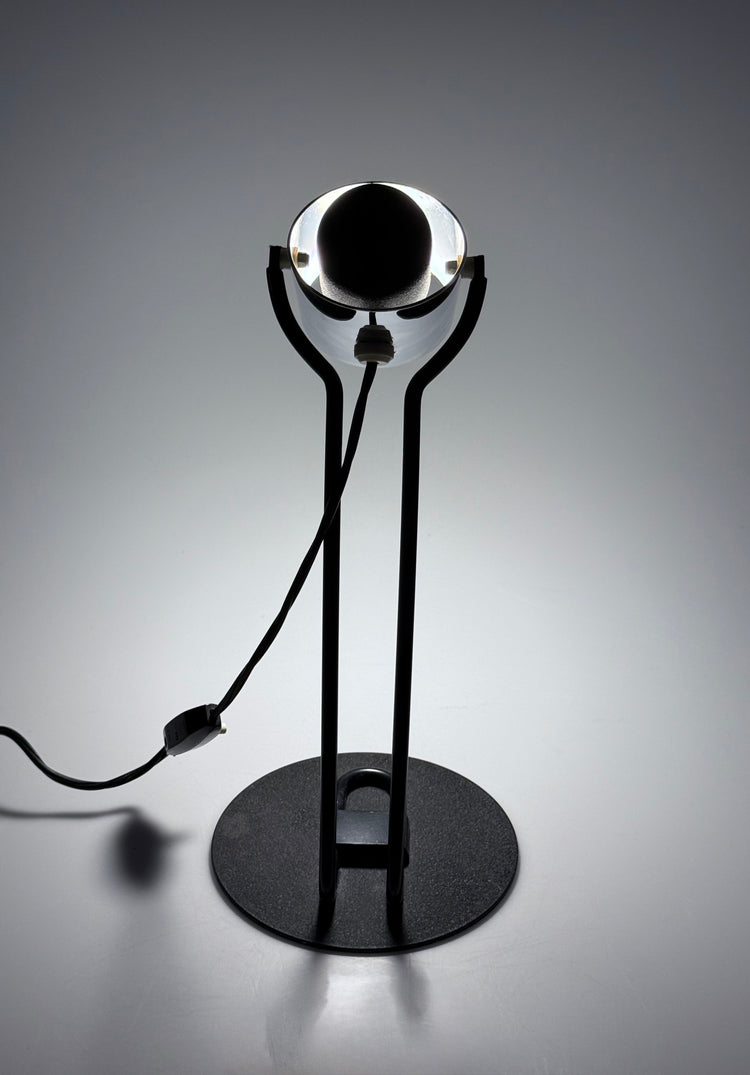 Pair of lamps, Italian vintage design, chrome, space-age table lamp from the 1970s