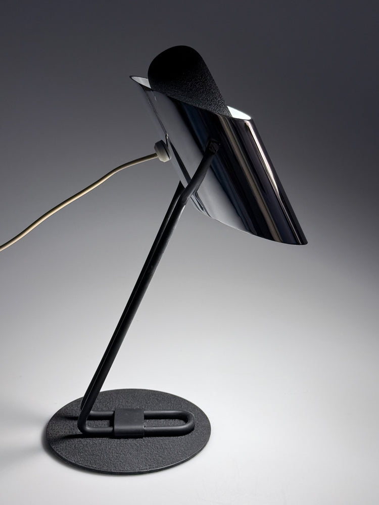 Pair of lamps, Italian vintage design, chrome, space-age table lamp from the 1970s