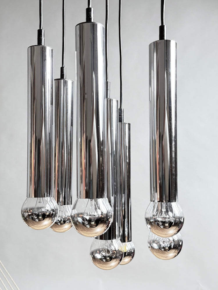 Kaskade Pendelleuchte von Doria Germany 1970er