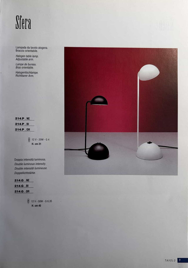 Sfera Lampe Alvaline Bologna Gold Italy 1980er