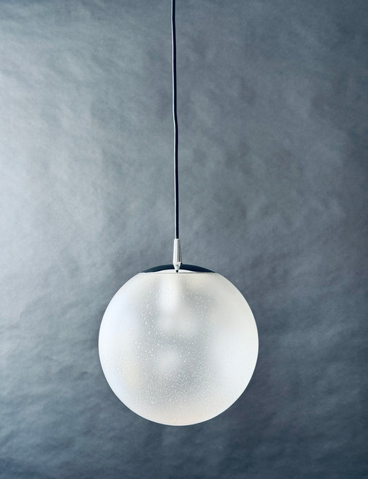 Pendelleuchte Lampe Peill & Putzler Pendel Bubble Glas 1970er