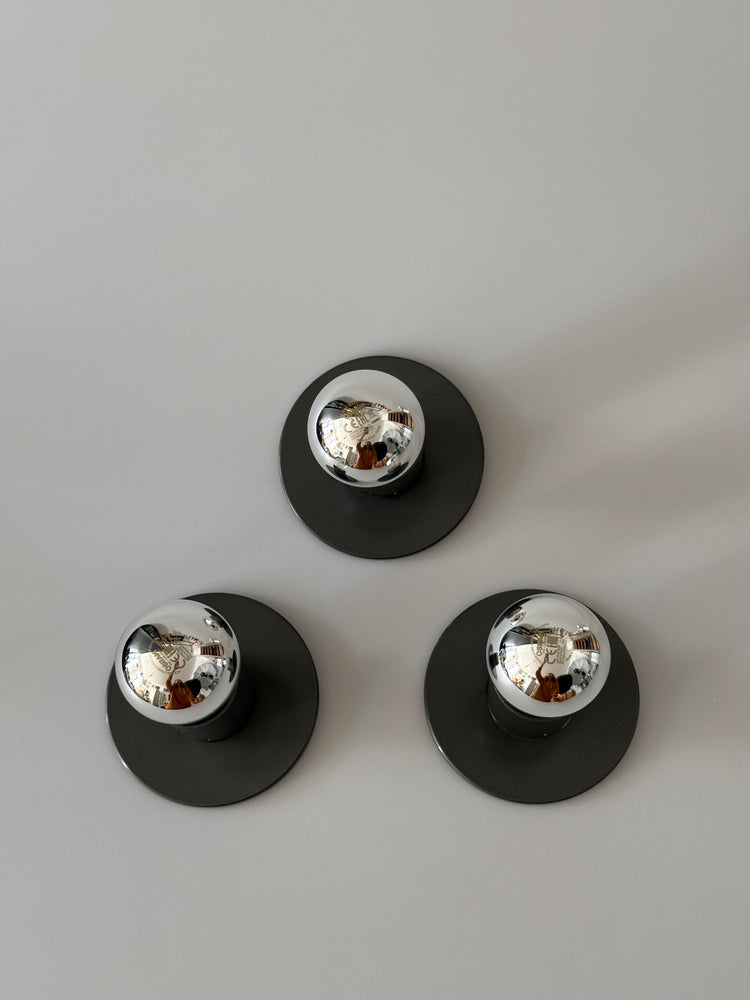 3er Set Wandleuchten Sergio Mazza für Quattrifoglio Italy italian modern minimalism 1970er