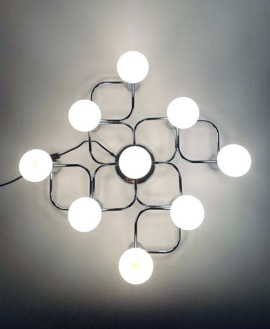 Skulpturale Wandleuchte Deckenleuchte Gaetano Sciolari für Leola 1980er