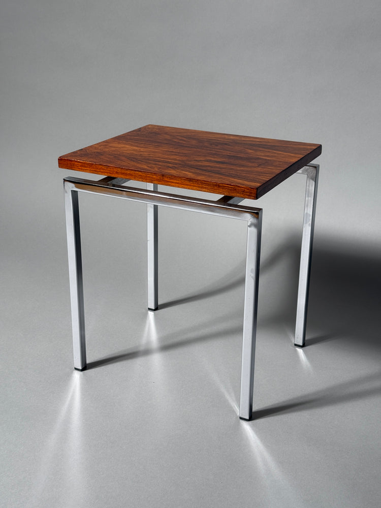 Beistelltisch Satztisch Palisander Chrom Pastoe 1970er