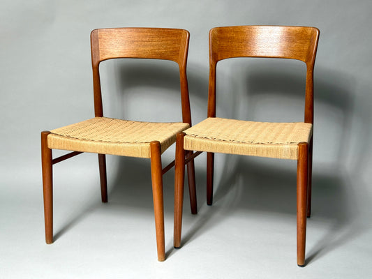 Teak chairs kai kristiansen danish modern