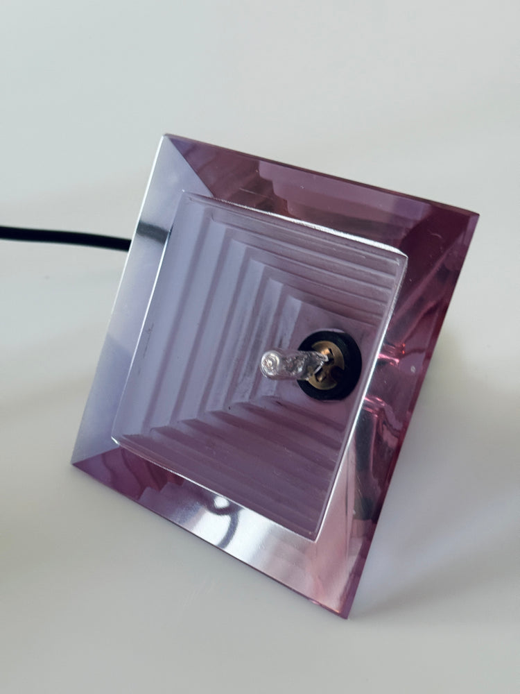 Mazzega Lampen Pendelleuchten Paar Murano Pyramid Piva Italy