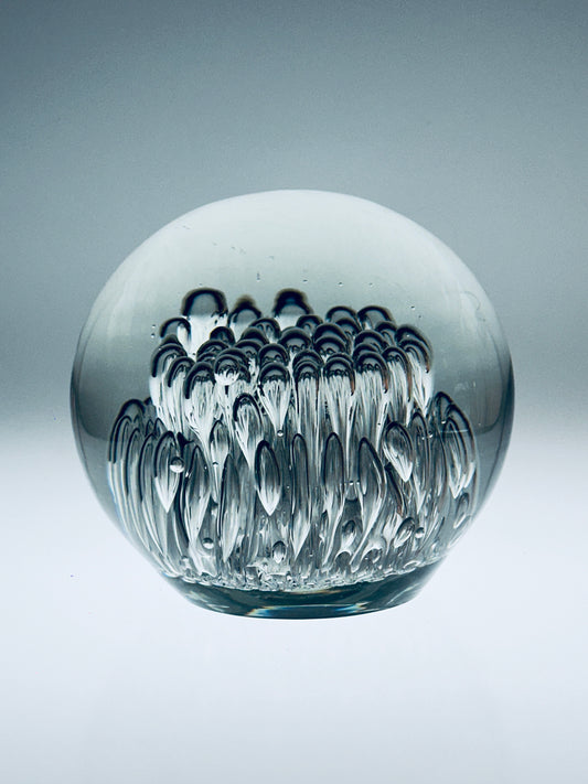 Paperweight Sculpure Rosenthal Michael Boehm signiert Schwefelglas Bubble Space Age  Ball Glas Art Glaskunst Feng Shui