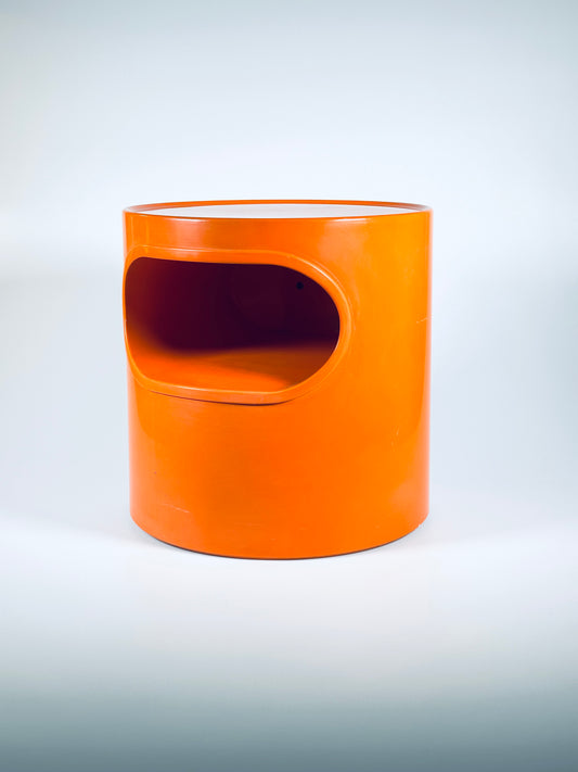 Beistelltisch sidetable Artemide Giano Giano Vano Emma Gismondi 1970er Space Age Pop ArtOrange