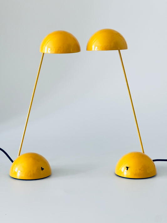 Minikini Lampe Tischleuchte von Barbieri Marianelli für Tronconi 1980er Gelb