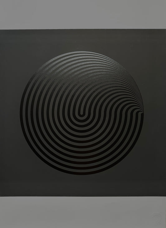 Marina Apollonio Op Art Kinetic Art Print handsigniert 1978