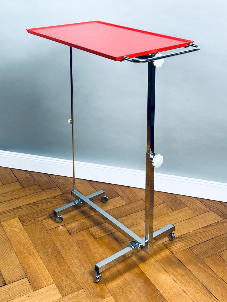 1970er Bremshey Variett Servierwagen ROT Chrom multifunktional Barwagen Teewagen side table