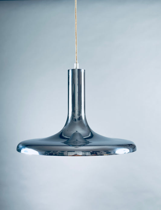 Pendelleuchte Pendellampe Deckenlampe Chrom Lampe Design Italy Modern 1970er