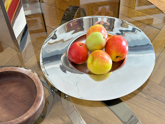 Krupp Milano orso Giuliana Gramigna Sergio Mazza 1960er Tafelaufsatz Centrotavola Obstschale signiert