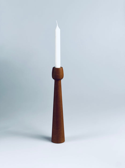 Kerzenständer DDR Design Teak holz groß 1960er Danish modern style