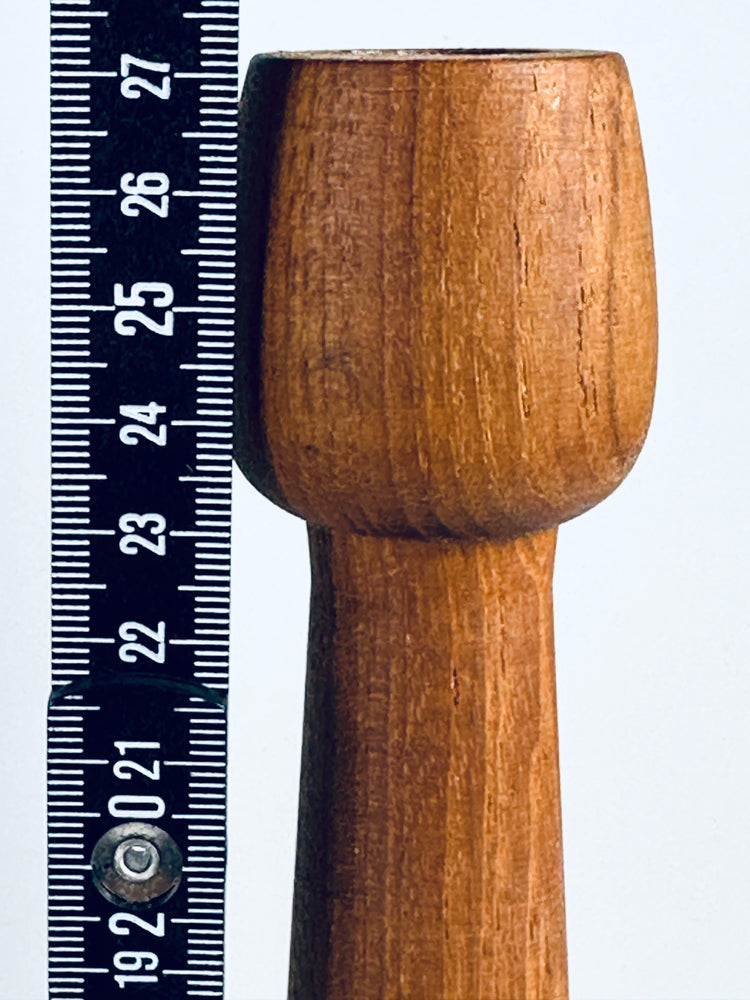 Candlestick DDR Design Teak wood large 1960s Danish modern style