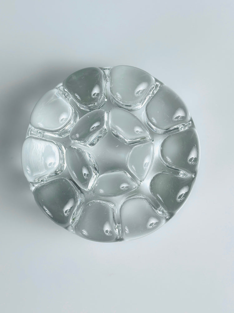 Kerstenständer Rosenthal studio-linie Bubble Glas 1970er schwer Kristallglas