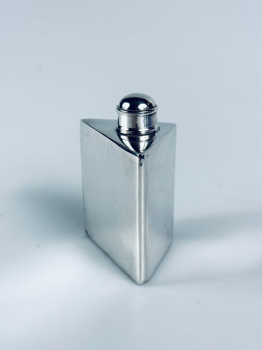 Flakon Flasche Flachmann versilbert Italien Italy 1950er